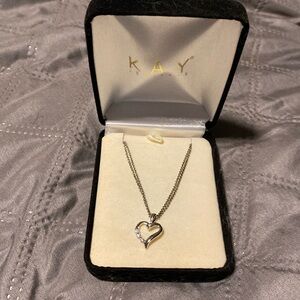Kay Jewelers  Heart Necklace Silver